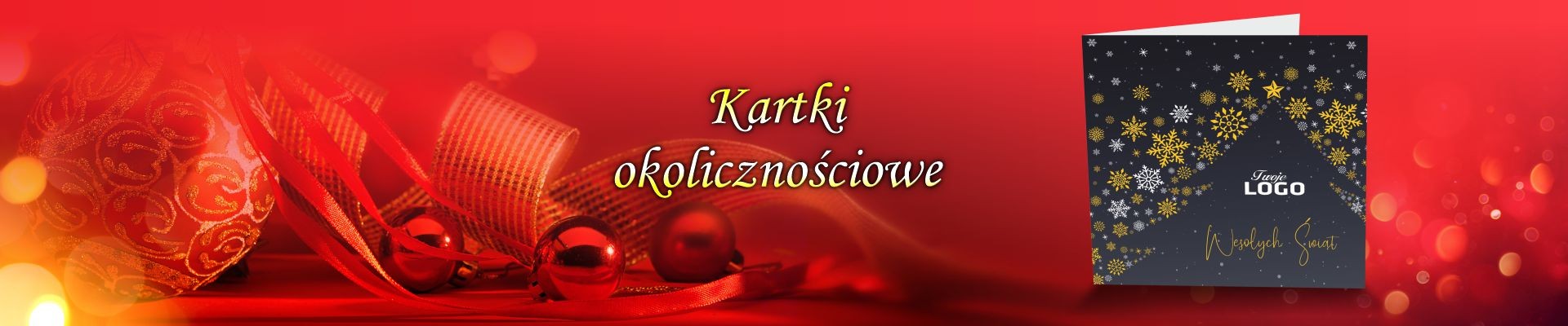 Baner prezentujący kartki świąteczne