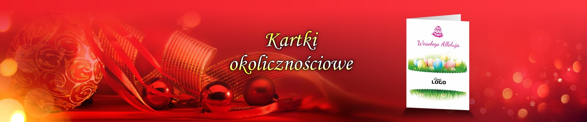 Baner prezentujący kartki wielkanocne